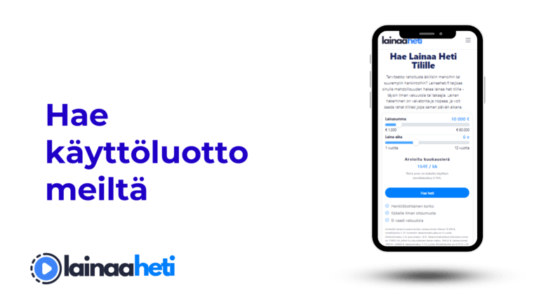 Käyttöluotto - Hae joustavaa käyttöluottoa helposti Hae käyttöluotto meiltä