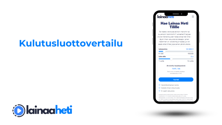 Kulutusluottovertailu: Löydä edullisin laina tarpeisiisi