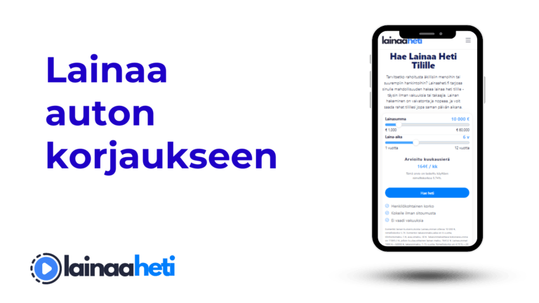 Lainaa auton korjaukseen – rahat tilille jopa tänään Lainaa auton korjaukseen
