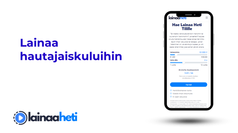 Lainaa hautajaiskuluihin