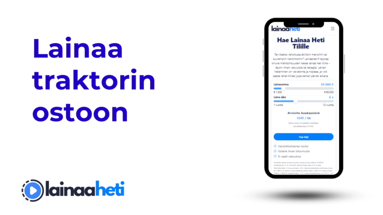 Lainaa traktorin ostoon