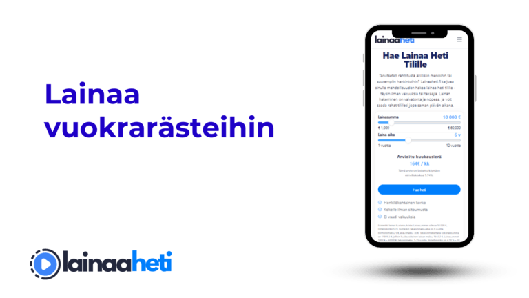 Lainaa vuokrarästeihin